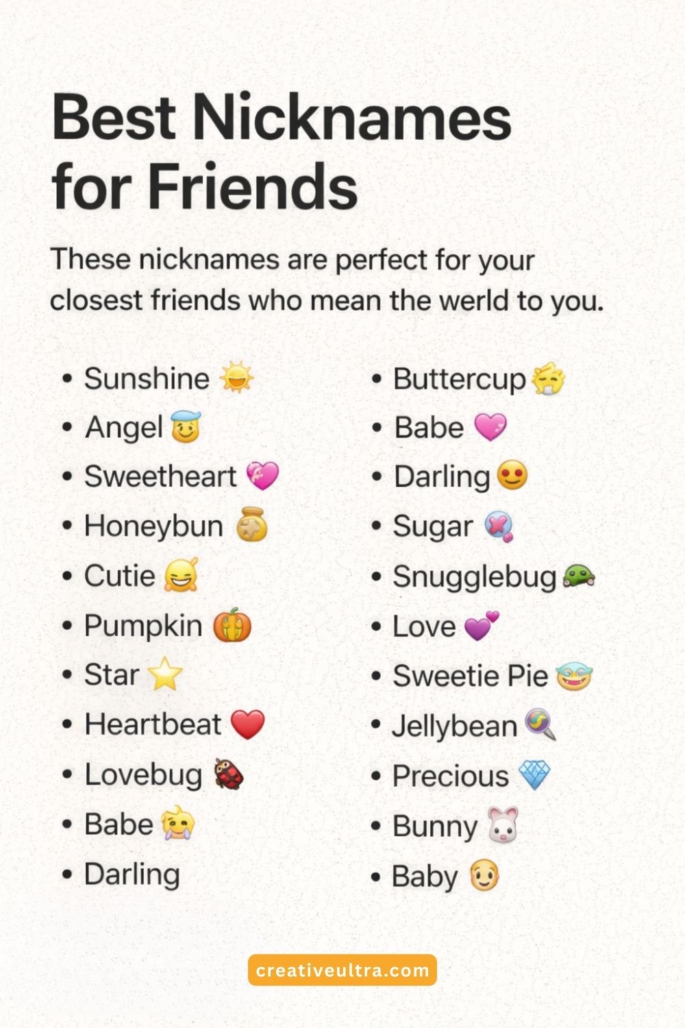 Best Nicknames for Friends