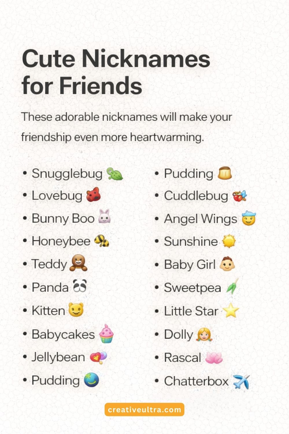 Cute Nicknames for Friends