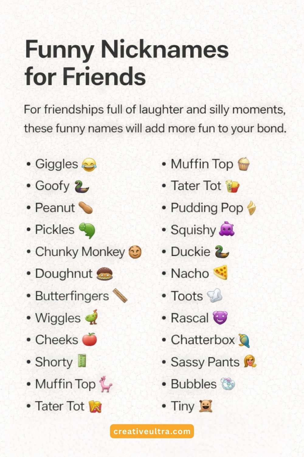 Funny Nicknames for Friends