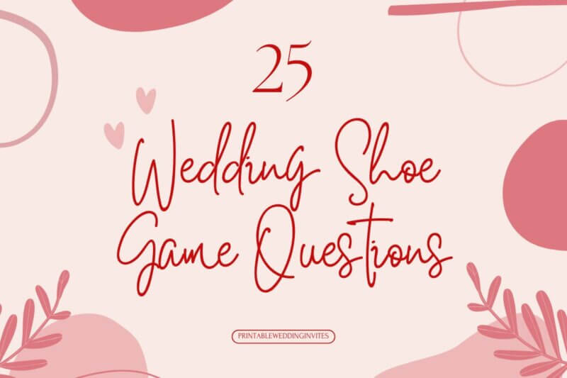 Wedding Shoe Game Questions