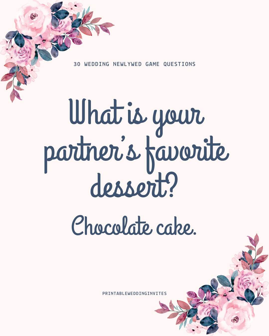 What is your partners favorite dessert Chocolate cake
