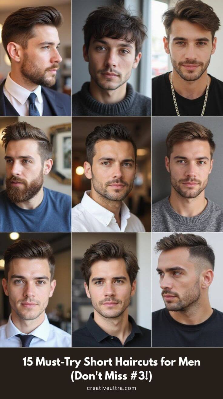 15 Must Try Short Haircuts for Men Dont Miss 3 Pinterest Image