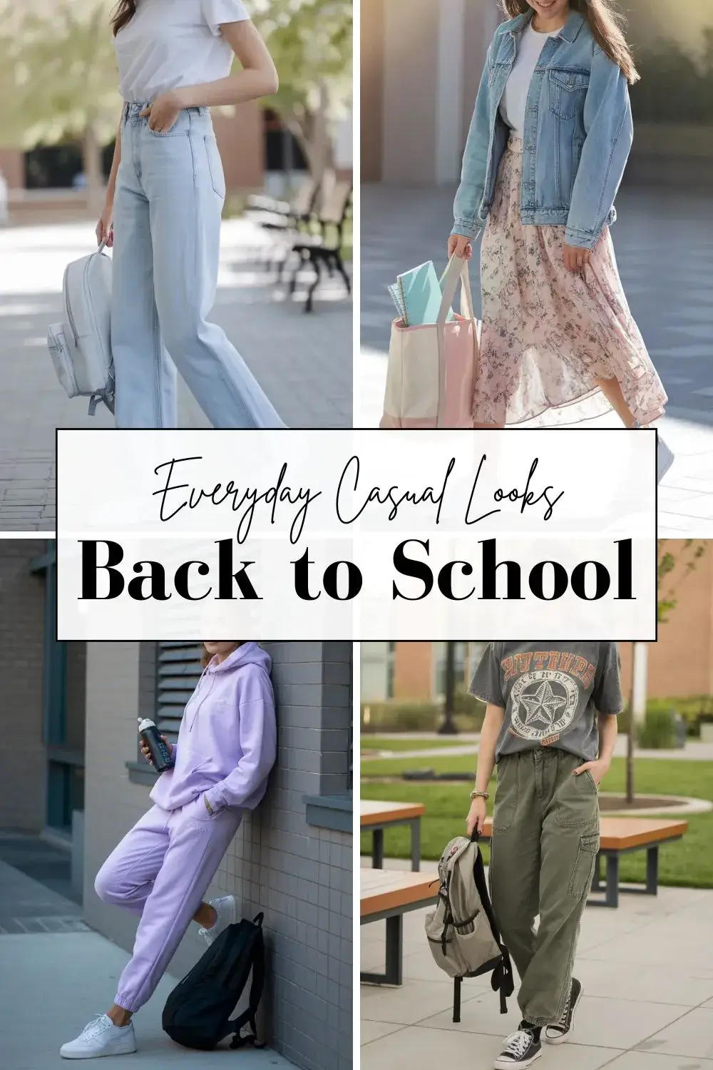 8 Casual Back to School Looks for Everyday Pinterest Image