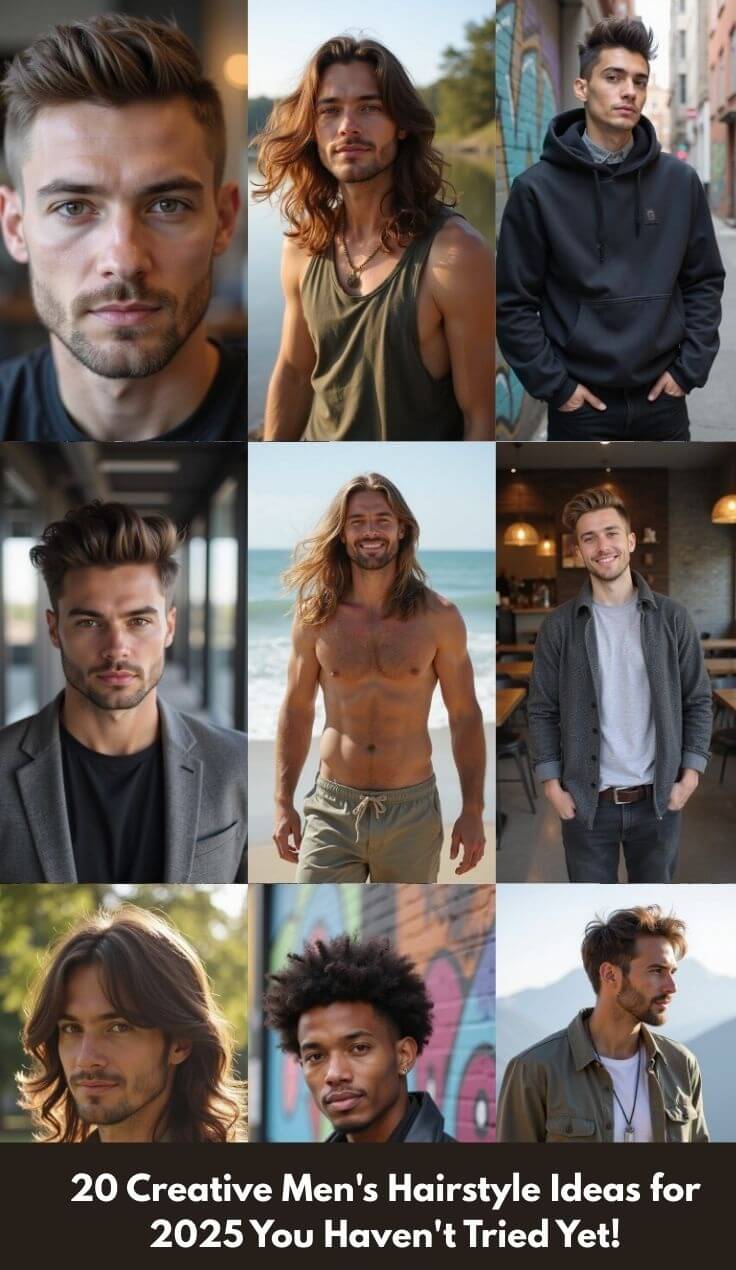 20 Creative Mens Hairstyle Ideas for 2025 You Havent Tried YetPinterest Image