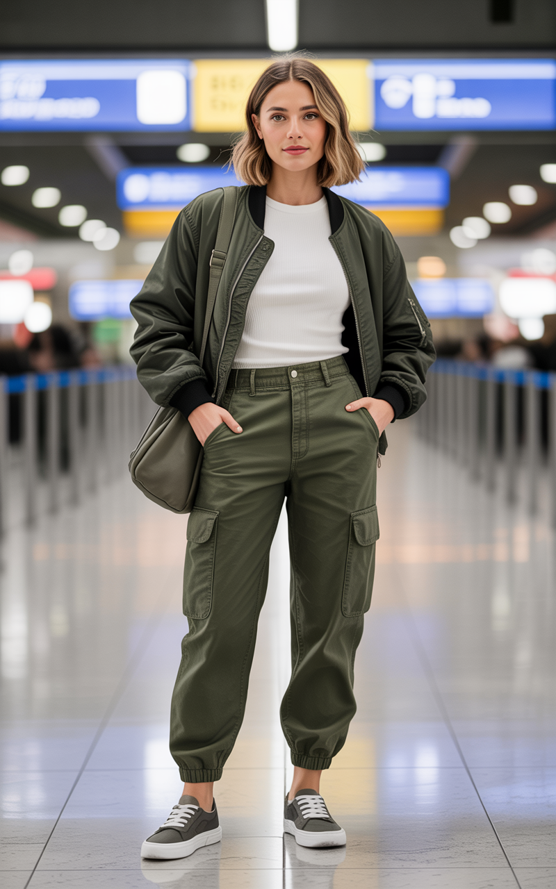 Cargo Pants and a Ribbed Tee