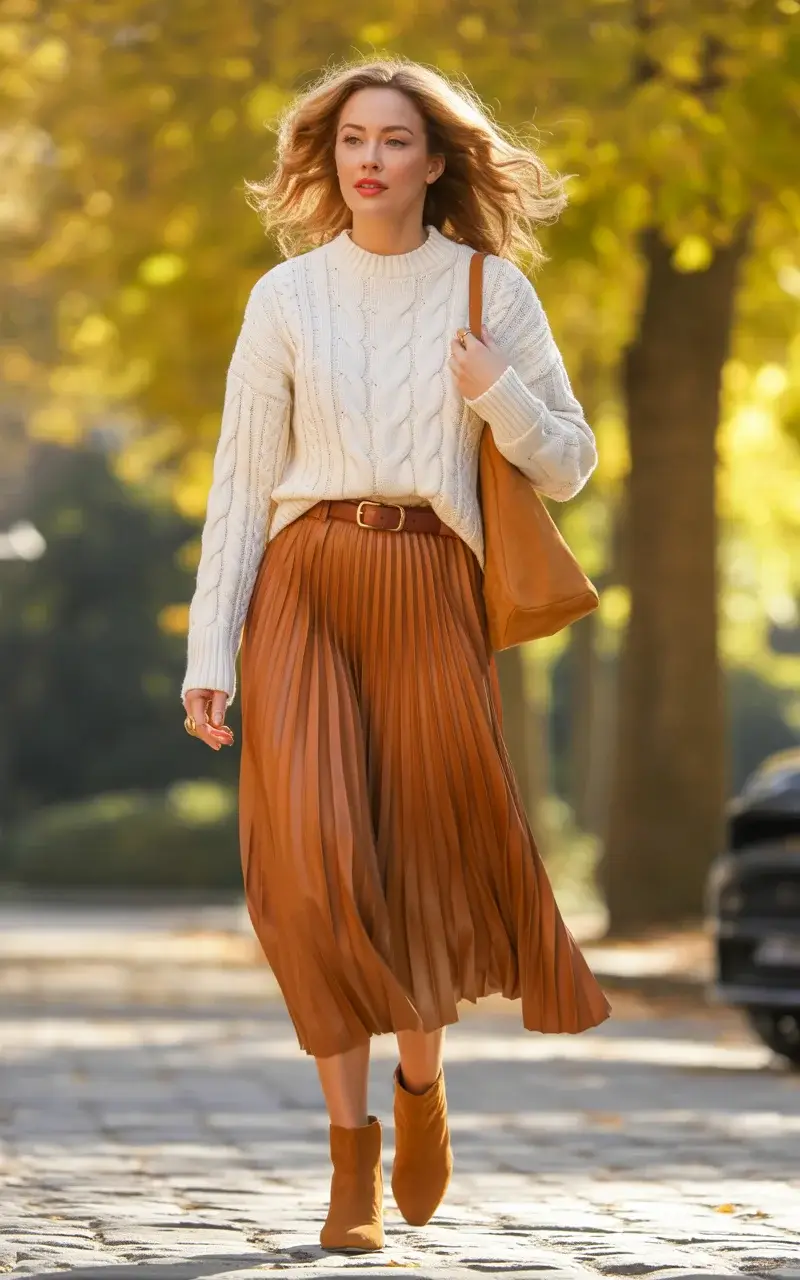 Cozy Knitted Sweater Midi Skirt