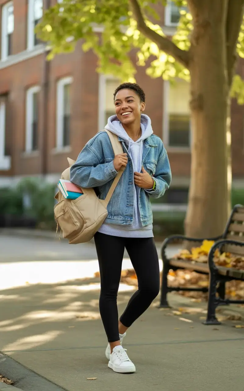 Denim Jacket with Hoodie