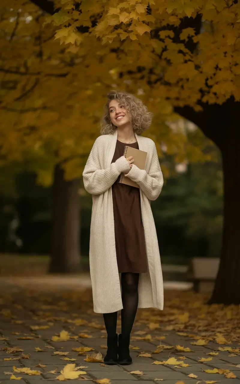 Knit Cardigan with Dress