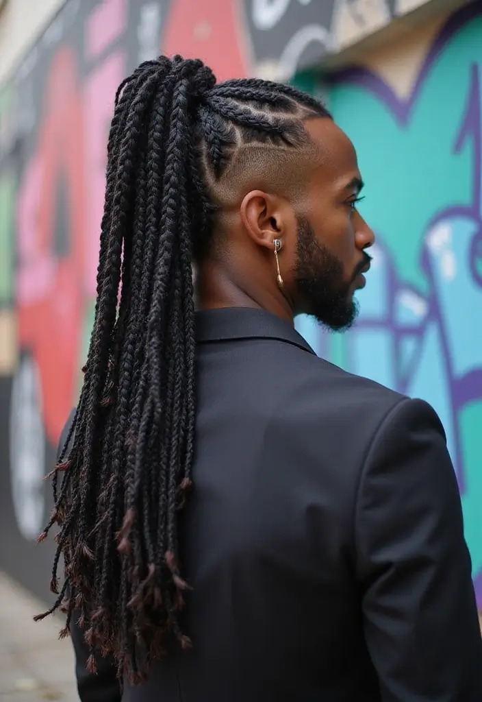 Long Braids with Undercut