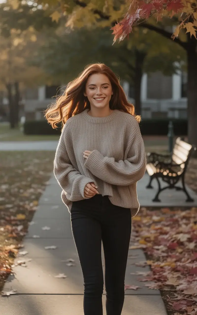 Oversized Sweater with Skinny Jeans