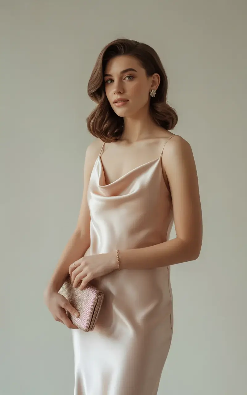 Sleek Satin Slip Dress