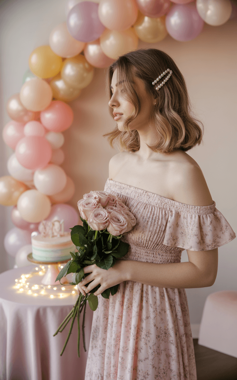 Soft Pink Floral Dress