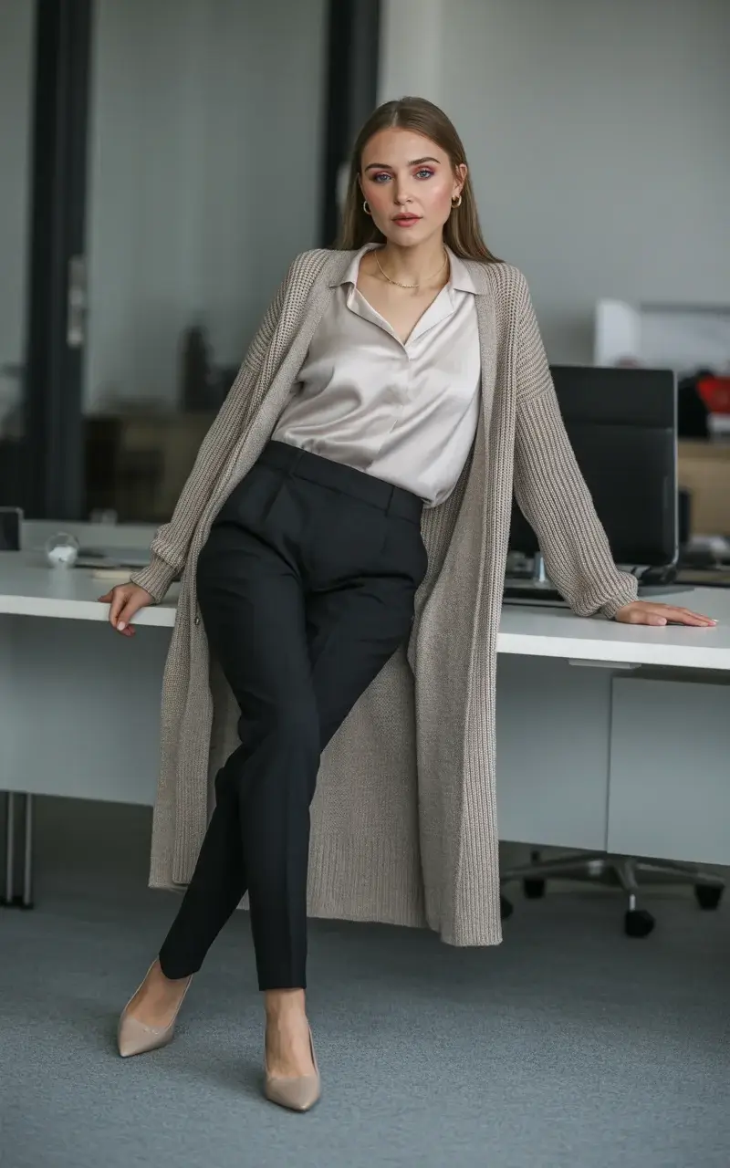 The Cardigan Slim Pants Duo