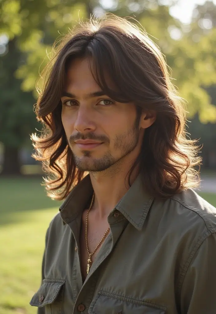 The Long Curtain Bangs