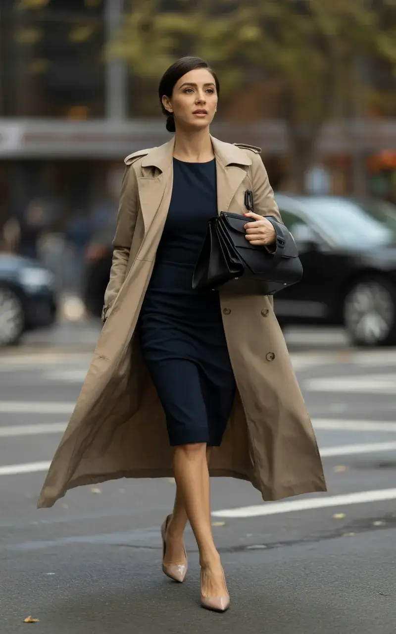Trench Coat Over Workwear