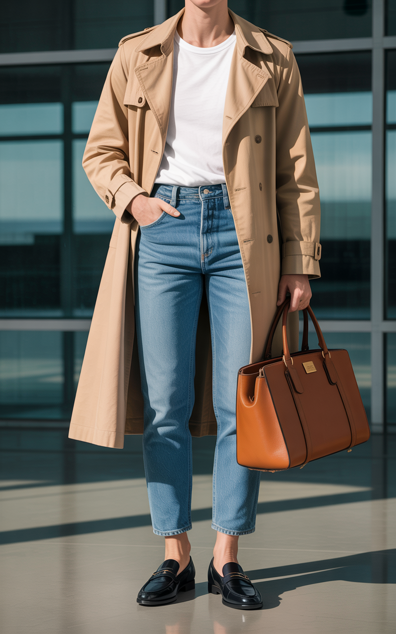 Trench Coat with Jeans
