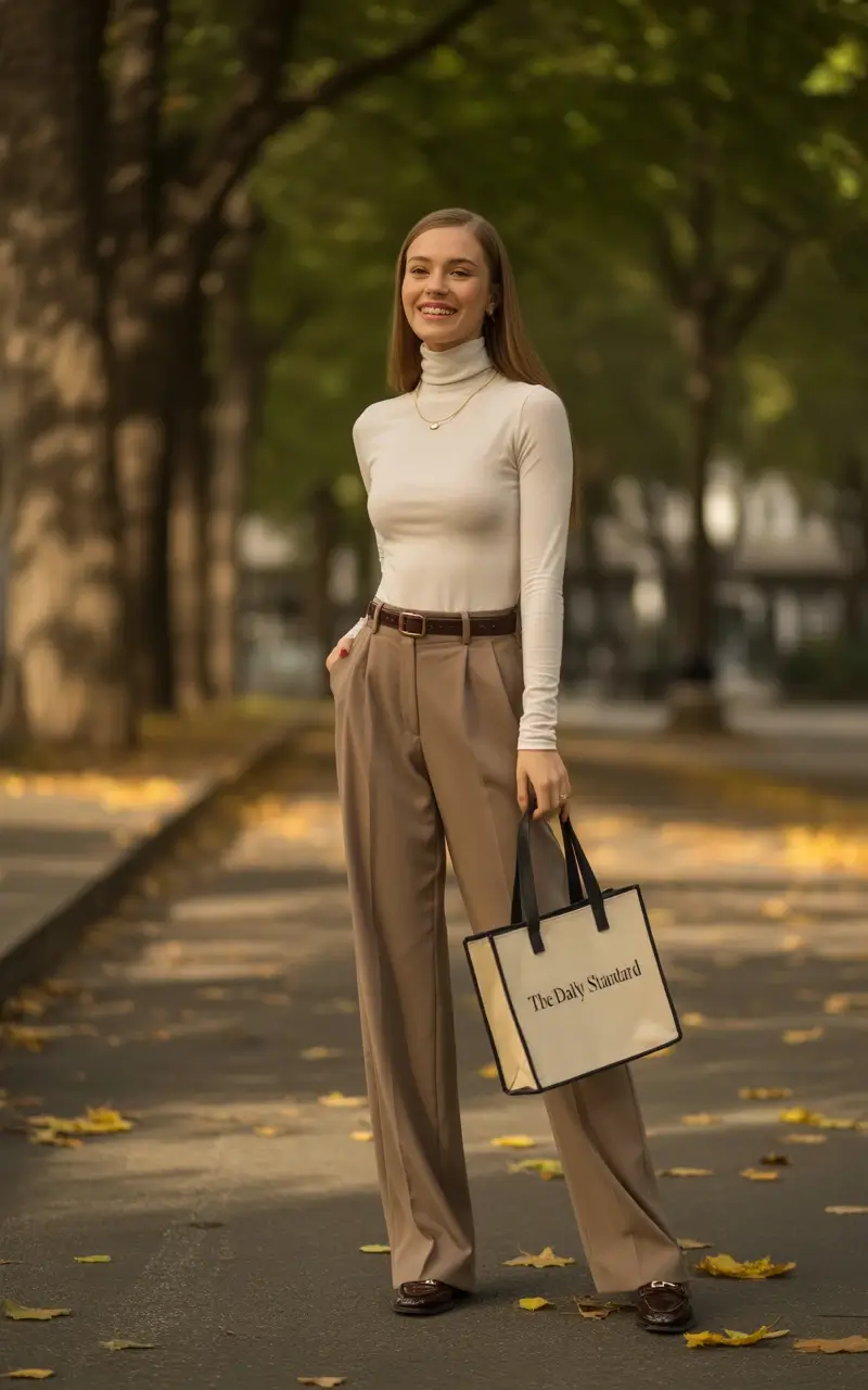 Turtleneck with High Waisted Pants